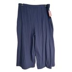 La Chine Knitwear by Galinda Wang Navy Blue Cropped Wide Leg Pants Women's 2X Photo 7