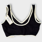 NWT Montce Binded Terry Rib Kim Variation Bikini Top Size Small Black Photo 3
