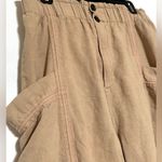 Urban Outfitters  Isla Slouchy Linen Jogger Cargo Pants Large High Waist Photo 5
