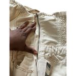 Wild Fable NWT Women's Size XSmall Tube Cargo Denim Jumpsuit Off White Pockets Photo 3