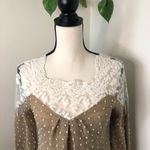 Ryu  Pom Pom Embroidered Lace Trim Sweater Dress Photo 10