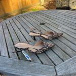 A New Day Nwt Women's Annette Satin Slingback Heels  size 7 animal print leopard Photo 2