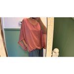 Tina Stephens Silk Blend Batwing Top Pink One Size Made in Italy Photo 10