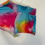 Torrid  3 Plus Size Sleep Terry Cloth Beach Short Rainbow Tie Dye Pull On Coverup Photo 7