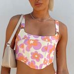Princess Polly Flower Corset Crop Top Photo 0