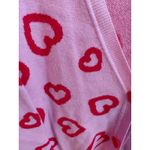 33 Degrees Pink Red Hearts Knit V Neck Cardigan Sweater XXL Photo 2