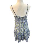 ASOS River Island Floral Print Ruffle Mini Dress Blue Purple Summer Casual Photo 5