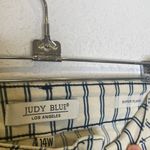 Judy Blue Los Angeles Super Flared Striped Denim Jeans Raw Hem EUC Sz 14 Cotton Photo 1