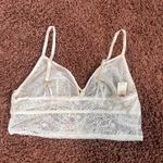 Aerie  Lace Bralette Lined Padded Adjustable Straps White Size Medium‎ NWT Photo 4