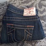 True Religion  Dark Blue Yellow Stiching Stella Style Long Vintage Womens 25 Photo 3