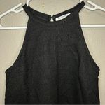 ZARA  black tweed halter top with fringe hem women's size small Photo 3