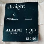 Alfani Petite SZ 12P Straight Ankle Pants Stretch Hi-Rise Zip-Fly Clay Pink New Photo 5