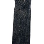 INC  women's PXL Black with white design maxi dress Photo 3