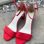 Anne Klein Ak Iflex Red Suede Heels Like New Photo 0