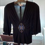 Black Beaded Women's Top cut Photo 2