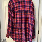 Anthropologie - Plaid Shirt in Pink, Orange and purple Photo 1