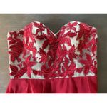 Sherri Hill Dress Size 10 Prom Pageant Gala Formal Gown Flowy Red Gold # 1924 Photo 3