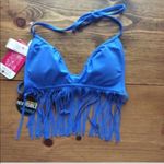 Hula Honey  Reversible Fringe Bikini Top NWT Photo 1