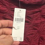 Maeve NWT Anthropologie  Burgundy Long-Sleeve Scrunch Textured Mini Dress Size XS. Photo 12