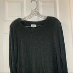 Lou & grey Dark Grey Knit Long Sleeve Side Slit Top M Photo 4