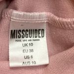 Missguided  Pink Round Neck Short Sleeve Stretch Mini Bodycon Sheath Dress Sz 6 Photo 6