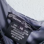 Pisaro Nights Smoke Gray Beaded Mesh Dress Size 14 Photo 7