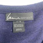 Lane Bryant Plus Size 14/16 Navy Blue Sparkle Sweater Dress Midi V-Neck Knit Photo 7