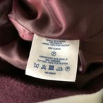 Lands' End Womens Coat Wool Blend Pockets Lined Button Front Burgundy 10T Tall Photo 3