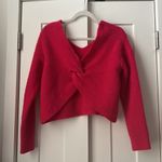 Almost Famous  Hot Pink Sweater with Low Cut Crisscross Back Women’s Medium Photo 1