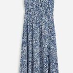 Madewell Smocked Halter Midi Dress Floral Blue Ditsy Cottagecore Fairy US 8 NWT Photo 4