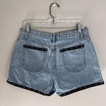 Xhilaration VINTAGE DENIM MOM SHORTS WITH FLORAL TRIM Photo 6