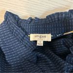 Umgee Shirt Women Small Blue Boho Puffy Ruffle Embroidered Floral Resort Travel Photo 2