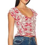 Free People NWT  Oh My Baby Tee Cottagecore Floral Top Size S Photo 1