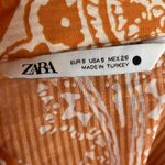 ZARA  Orange Paisley Mini Skirt Set Photo 7