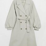 ASOS sage green balloon sleeve trench coat Photo 0