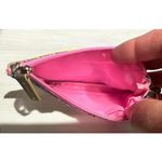 Lilly Pulitzer Wallet Pink Blue Zip ID Case Gold Tone Keychain Card Holder Photo 2