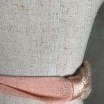 Vintage Statement Braided Waist Belt Womens Ivory Pink Tie Fabric 80s 90s Boho Photo 9