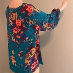 The Pioneer Woman Ruffle Neck Blouse with Flounce Sleeves Women Large NWT #85 Blue Photo 3