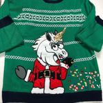 Unicorn Santa Ugly Christmas Sweater Size L Photo 1