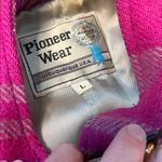 Vintage 70’s women’s rare Pioneer Wear Pink Plaid wool Women's Coat cape Tan Size L Photo 1