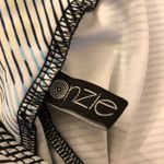 Onzie  Diagonal Stripe Leggings Full Length Small Medium Blue Green Photo 4