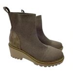 Nicole Miller Women's Beige Sock Ankle Boots Size 7.5 Wedge Sole Photo 8