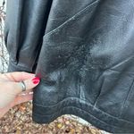 Liz Baker Vintage 90s  Black Leather Quilt Lined Oversize Bomber Jacket 1X Photo 12