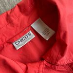 Chico's  Womens Vest Size 1 Medium‎ 8 Coral Belted Zip Front Collared Photo 5