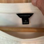 Ann Taylor Cracked Ice Sweatshirt Sweater Winter White. Size Medium. Photo 8