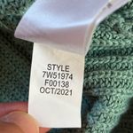Lucky Brand Cotton Knit Sweater Lace Up Back Turquoise Womens Size Small Photo 7