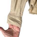 Columbia Beige Long Sleeve Hooded Cotton Hemp Blend Hiking Shirt Women Sz S Photo 2