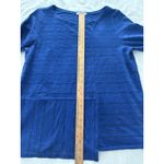 Habitat Clothes to Live In Shirt Womens Medium Blue Stripe Crinkle Lagenlook Photo 6