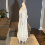 Women’s White Chiffon Formal Dress Floral Lace Detail & Matching Jacket Size 14 Photo 8