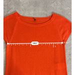100% Wool Benetton Orange Short Sleeve Knit Dress S Photo 5